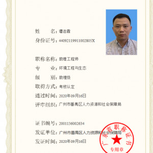 資質(zhì)證書譚工